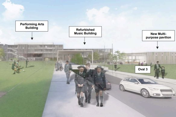 The upgrades include new buildings and upgrades to the school’s underground carpark and kiss-and-drop area.
