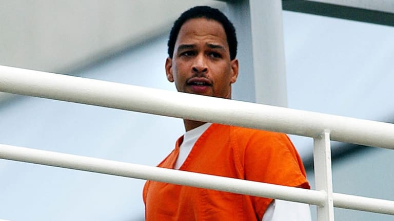 Rae Carruth in prison in October 2013.