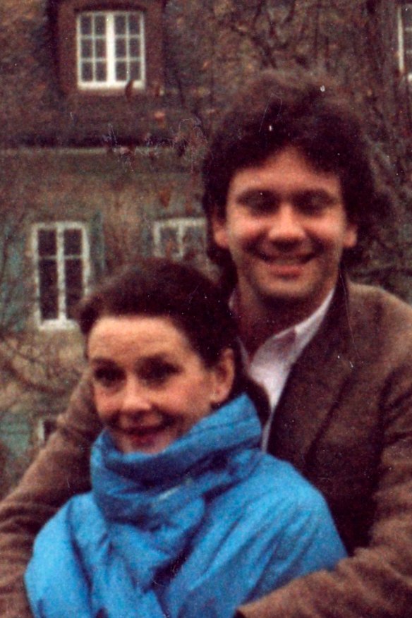 Hepburn with son Sean Ferrer in 1993.