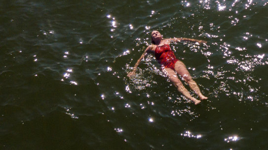 Natasha Herbert swimming on Monday morning. 