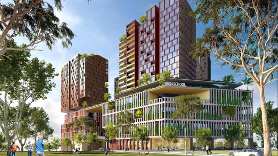 Artist’s impressions from the Macquarie Park high school development