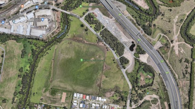 The Brisbane Polo Grounds site in Tingalpa.  The proposed development runs along Murarrie Road.