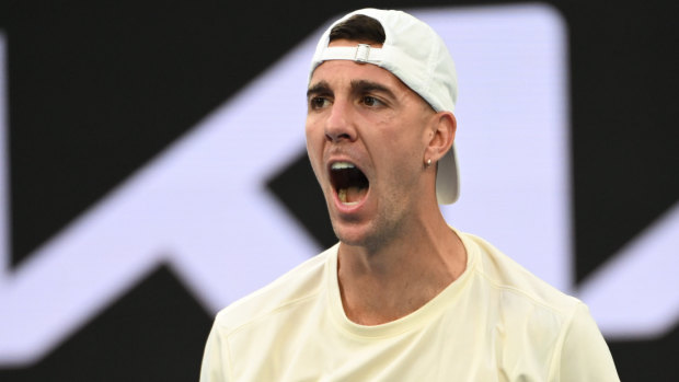 Thanasi Kokkinakis is through to the second round after a hard-fought match against Sebastian Ofner.