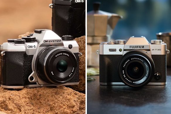 El OM-5 II y el X-T30 III combinan una apariencia clásica con tecnología moderna.