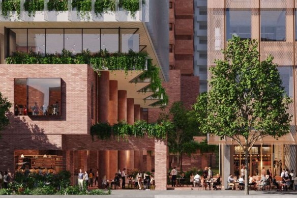 Aria has proposed a Melbourne Street dining precinct as part of its development application.