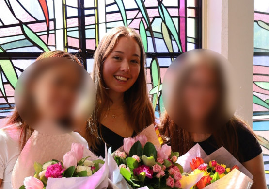 Georgia Sandoe-Simpson (centre) is flying back to Australia with her mother, Tanya, after her suspected alcohol poisoning in Fiji.