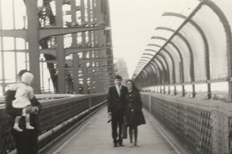 Awad’s parents together on the Harbour Bridge: ‘We can overlook when their efficiency, practicality and love make it all seem so effortless.’