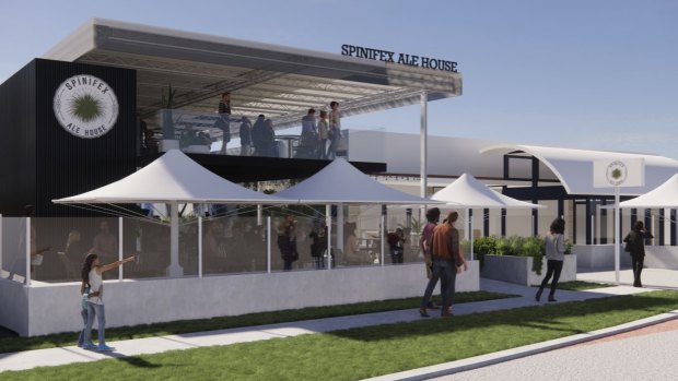 An artist impression of the new Spinifex Alehouse in North Beach.