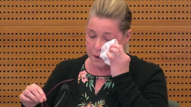 Jacqueline McDowall giving evidence on Thursday at the banking royal commission.