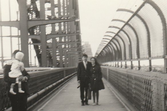 Awad’s parents together on the Harbour Bridge: ‘We can overlook when their efficiency, practicality and love make it all seem so effortless.’