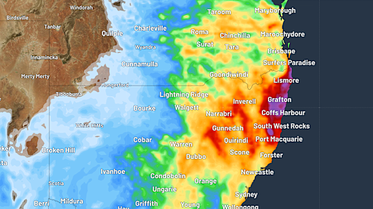 Image: Forecast accumulated rain during the 48 hours ending at 10am AEST on Friday, September 23, according to the ECMWF-HRES model.