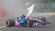 The Alpine of Pierre Gasly crashed heavily during second practice for the Belgian Grand Prix.