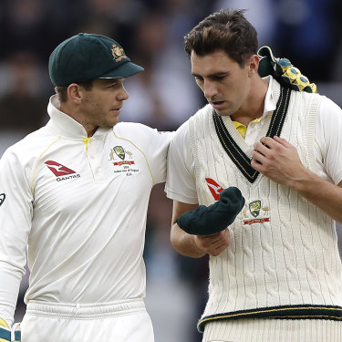 With Tim Paine, whom Cummins replaced as captain.