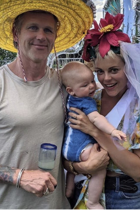 Scott Gooding and Matilda Brown, with their son Zan, have moved their wedding to Sydney because of the devastating fires.