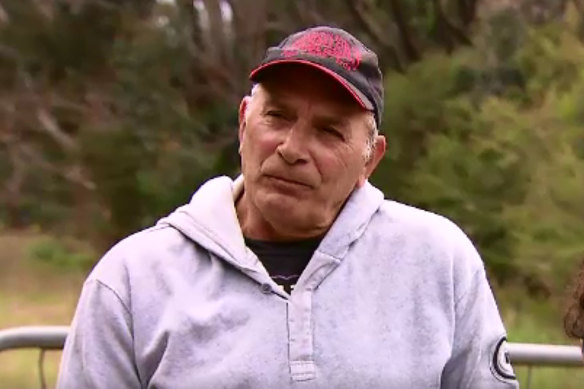 Jarrad Lovison’s father, John Lovison, at an emotional press conference in October 2020.