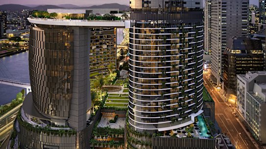 The Sky Deck at Queen’s Wharf in Brisbane’s CBD.