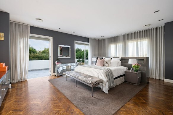The home includes six bedrooms.