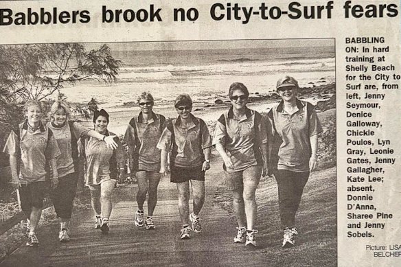 The Babblers’ original City2Surf run was in 2001.