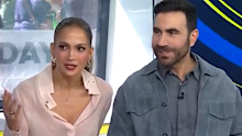 Jennifer Lopez shuts down awkward question about chemistry with Office Romance co-stat Brett Goldstein. 