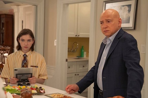 Alexa Swinton (left) and Evan Handler (right). No bananas pictured.
