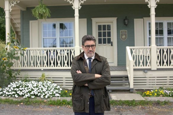 Alfred Molina as Chief Inspector Armand Gamache in Three Pines, which is based on the mystery book series by Canadian author Louise Penney.