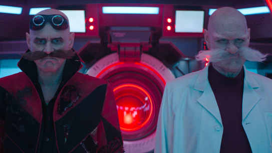 Jim Carrey as Ivo Robotnik and Gerald Robotnik in Sonic the Hedgehog 3.
