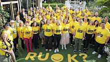 R U OK? Day volunteers help spread the word about mental health conversations.