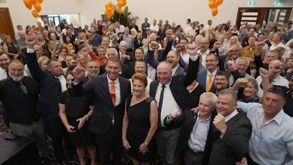 One Nation’s campaign launch before the South Australian election in March. 