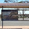 A broken welcome sign in Kalgoorlie.