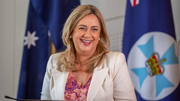 Annastacia Palaszczuk announces her resignation as Queensland premier on December 10 last year.