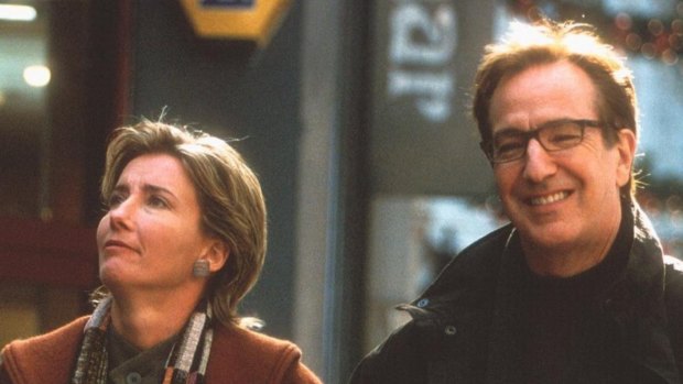 Emma Thompson and Alan Rickman in a scene from Love Actually (2003).