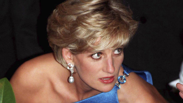 Diana, Princess of Wales, attends the Victor Chang charity dinner in Sydney, 1996.