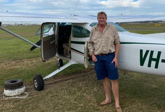 Campbell, a keen pilot, founded dairy company Barambah Organics.