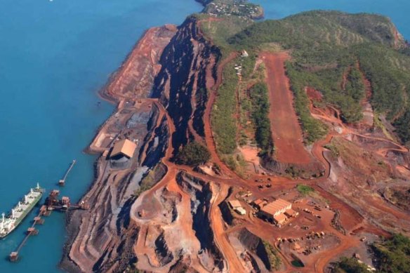 The Cockatoo Island iron ore mine. 