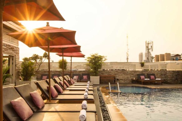 Rooftop pool at youth-geared Buddy’s.