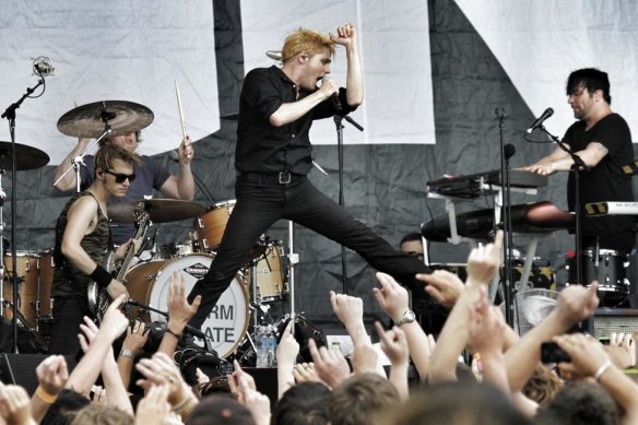 My Chemical Romance, on stage in Melbourne in 2012.