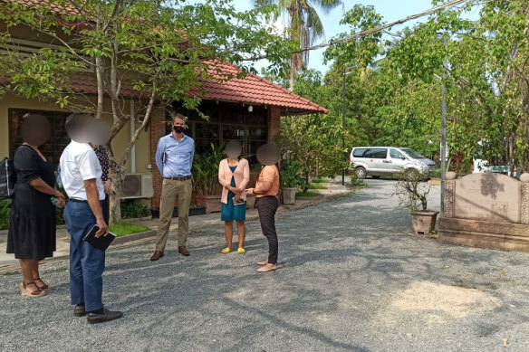 International Justice Mission Australia chief executive officer Steve Baird in Cambodia with IJM staff workers.