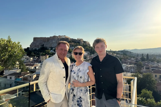 Michael Flatley and family