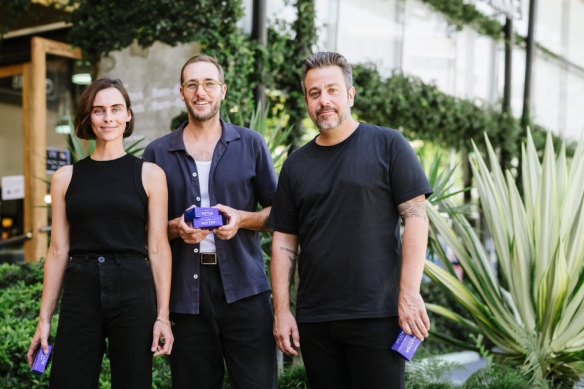 Bu Deli’s Claire Beard, Luke McCartin and Simon Gloftis.