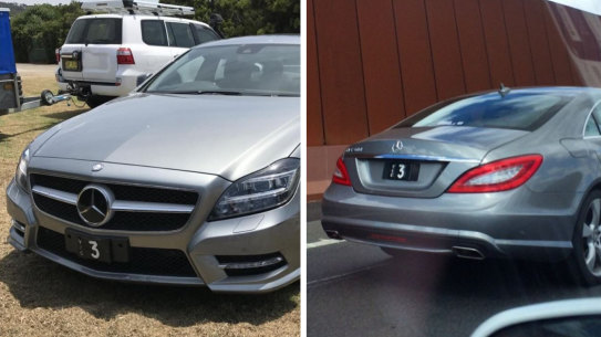 The VIC 3 number plates, which are included in the will of late Geelong businessman Frank Costa.