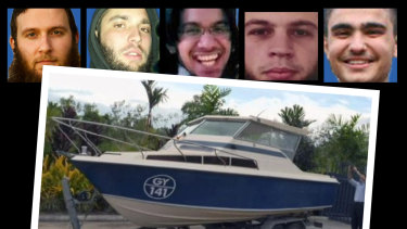 The five men intended to head to Philippines in a small boat to overthrow its government. From left Musa Cerantonio, Paul Dacre, Shayden Thorne, Antonino Granata and Kadir Kaya.