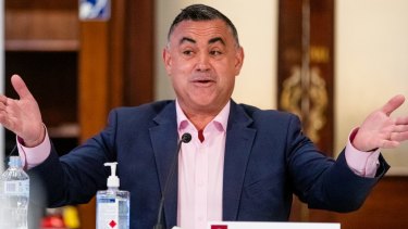 John Barilaro defended the government’s allocation of bushfire grants this week.