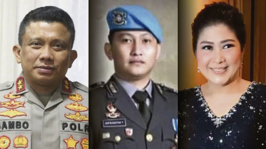 Inspector General Ferdy Sambo, Brigadier Nopryansyah Yosua Hutabara and Putri Candrawathi.