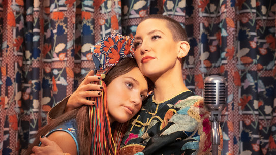 Maddie Ziegler and Kate Hudson in a scene from Music.