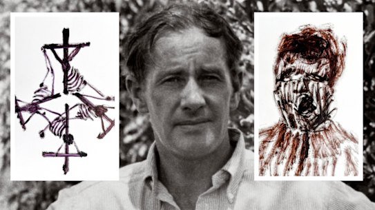 Sidney Nolan and his artworks. 