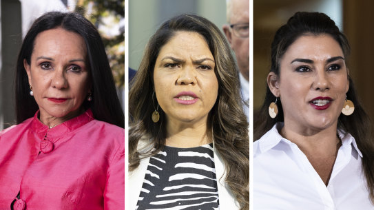 Indigenous Australians Minister Linda Burney, CLP Senator Jacinta Nampijinpa Price, and Greens Senator Lidia Thorpe