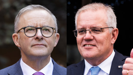 Anthony Albanese and Scott Morrison