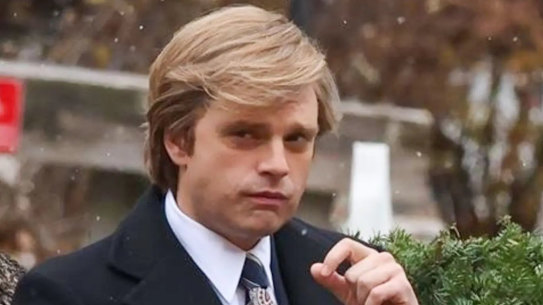 Sebastian Stan as Donald Trump in The Apprentice.