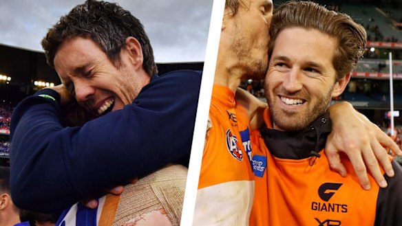 Heart and soul: Former Bulldogs captain Bob Murphy and Giants co-captain Callan Ward