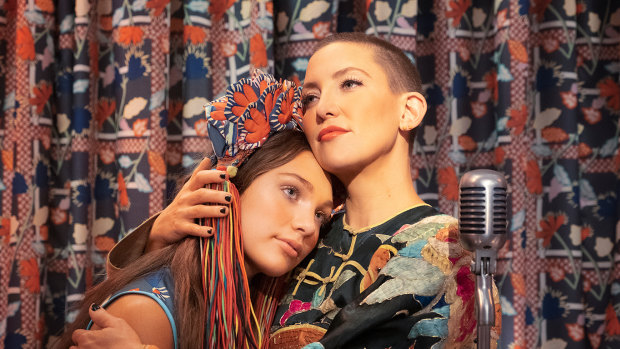 Maddie Ziegler and Kate Hudson in a scene from Music.